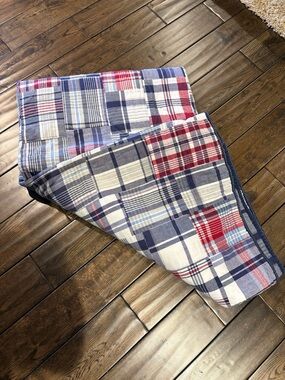 PBK Madras Plaid Quilt and Accessories, Twin Size